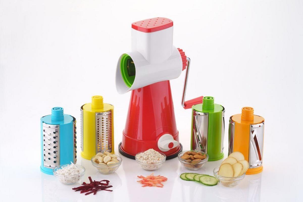 4 in 1 Rotary Drum Vegetable Grater & Slicer